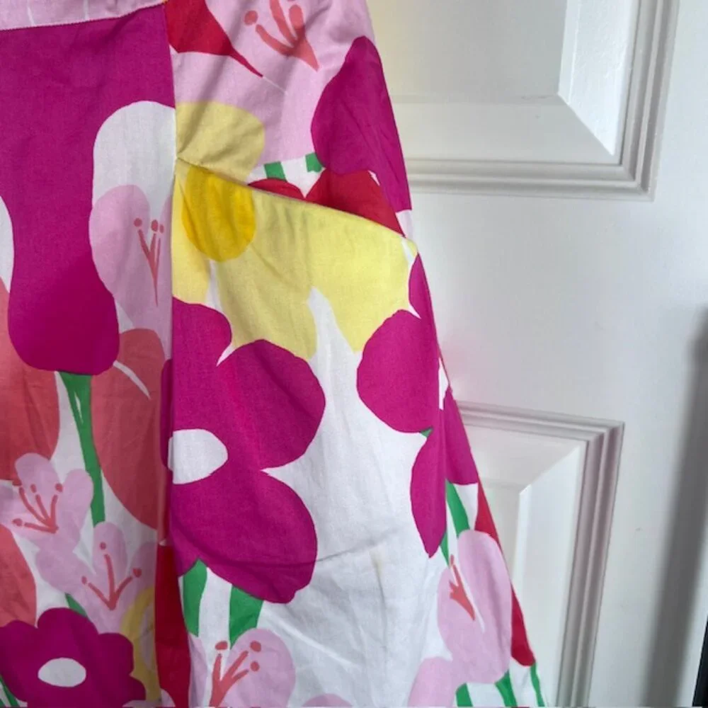Lilly Pulitzer Blossom Lavish Strapless Floral Cotton Fit and Flare Dress Size 4 - Picture 6 of 12
